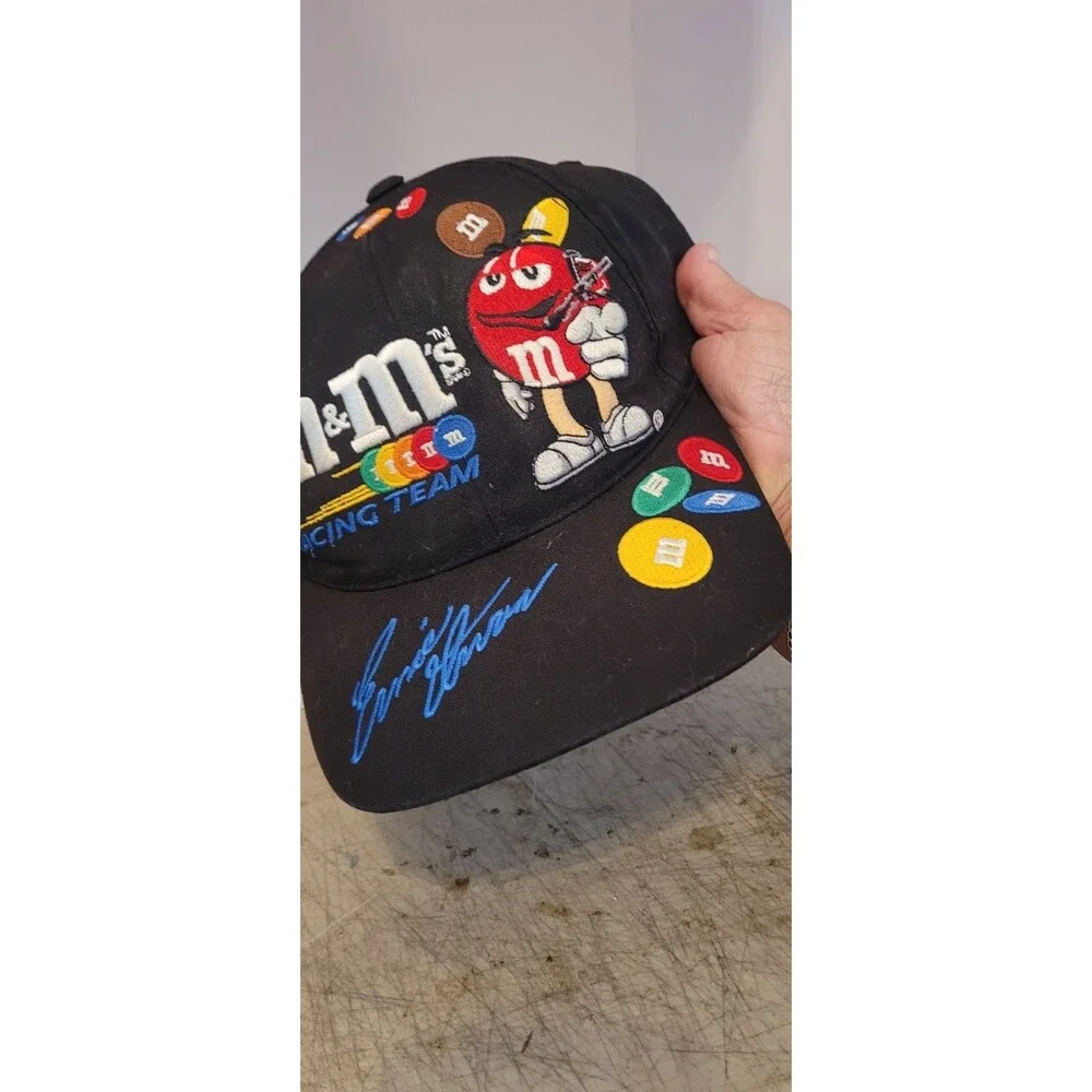 Vintage NASCAR 1998 Ernie Irvan #36 M&M Racing Team Black SnapBack Hat